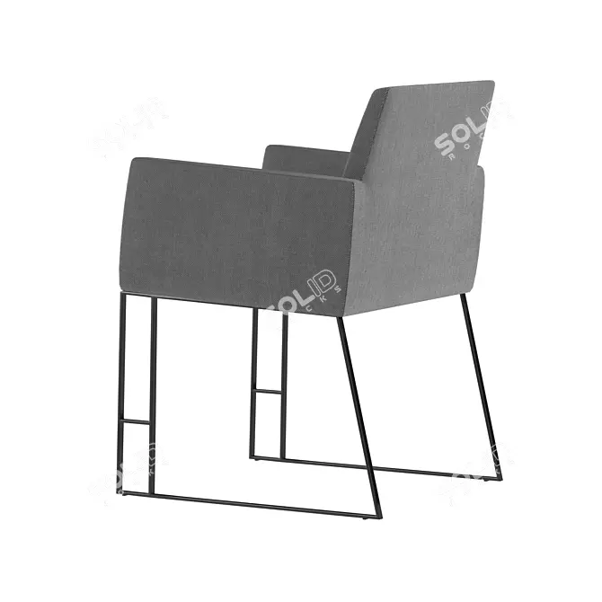 Sleek LINK Chair 3D Model 3D model image 2