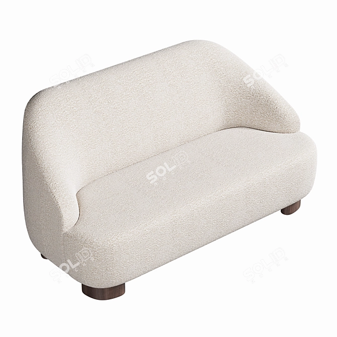 Modern Fabric Small Sofa: Margas 3D model image 3