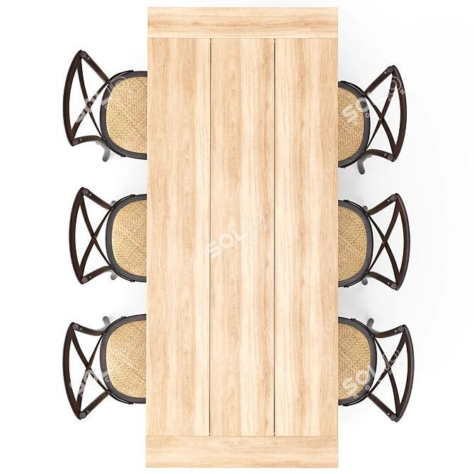 Parisienne Cafe Dining Set 3D model image 3