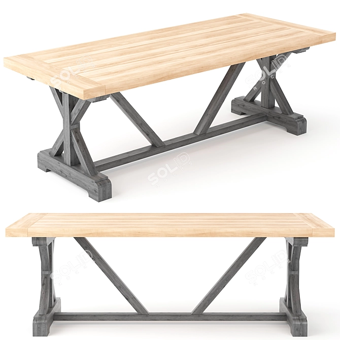 Parisienne Cafe Dining Set 3D model image 5