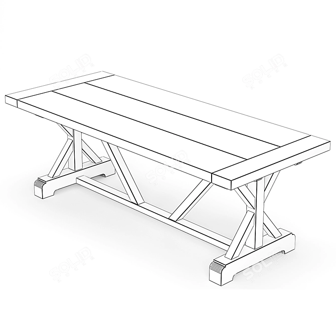 Parisienne Cafe Dining Set 3D model image 7