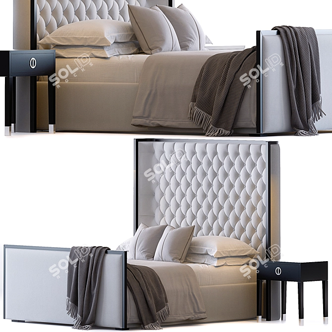 Mayfair Bed - Luxurious Design 3D model image 1