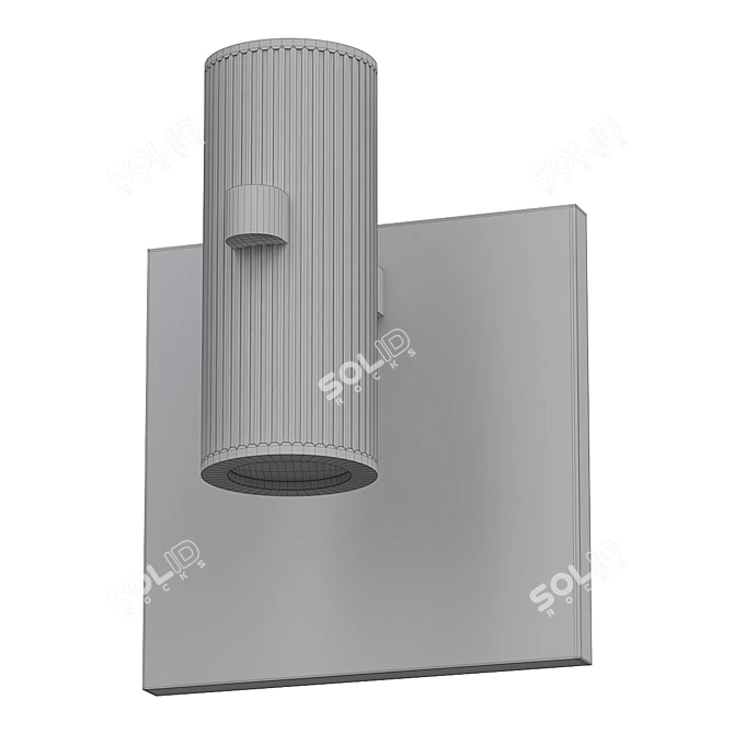 Elegant PHX Iron Wall Sconce 3D model image 2