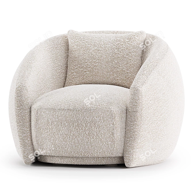 Modern Moroso PACIFIC Armchair 2017 3D model image 4