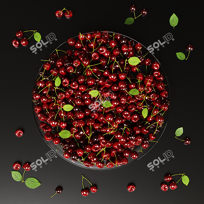 Cherry Dish 3D Model Render 3D model image 7