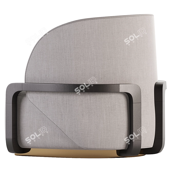 Elegant Peacock Design Armchair 3D model image 3