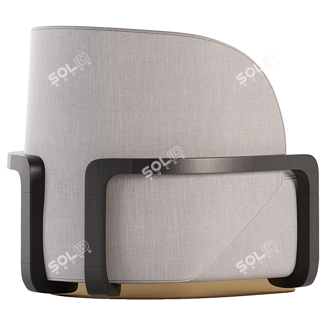 Elegant Peacock Design Armchair 3D model image 4