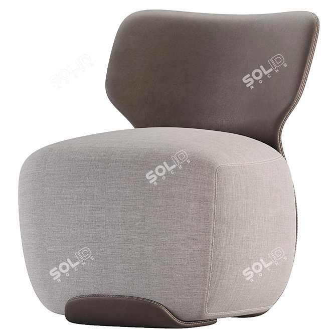 Modern Elegance Armchair Collection 3D model image 2