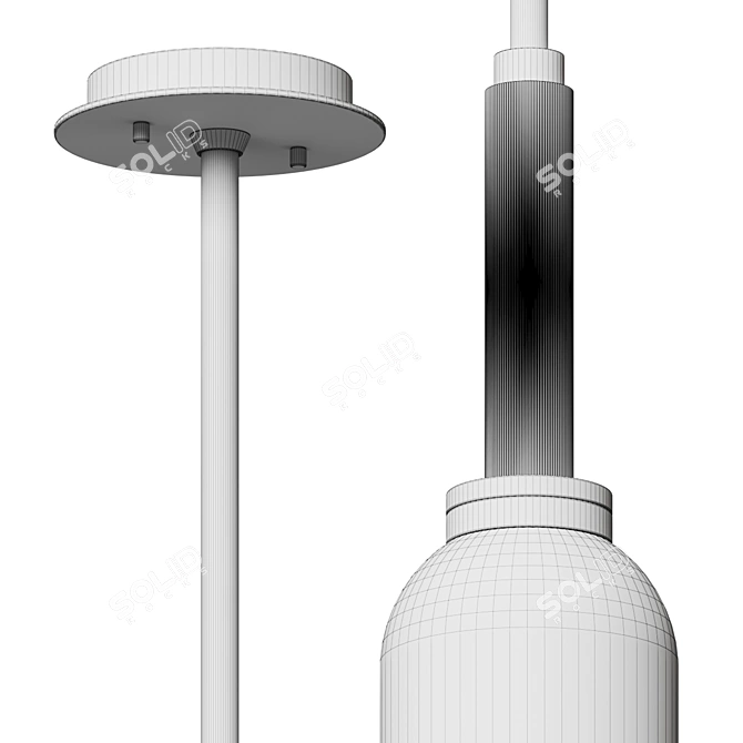 Industrial Elegance Mini Pendant Light 3D model image 5