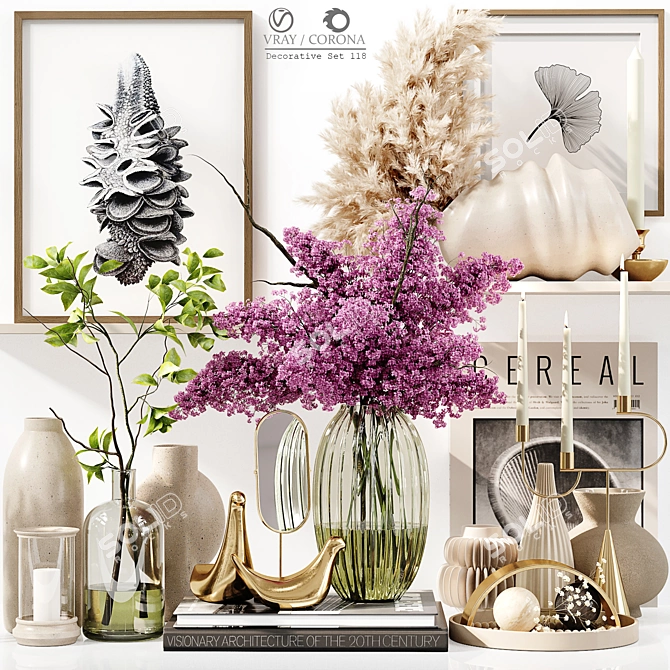 Premium Decorative 3D Model Set 3D model image 1