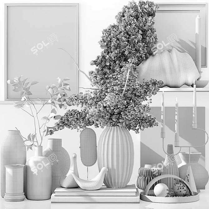 Premium Decorative 3D Model Set 3D model image 6