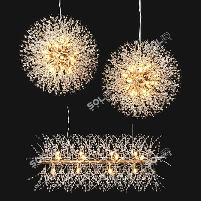 Elegant Rosalia Lighting Collection 3D model image 4