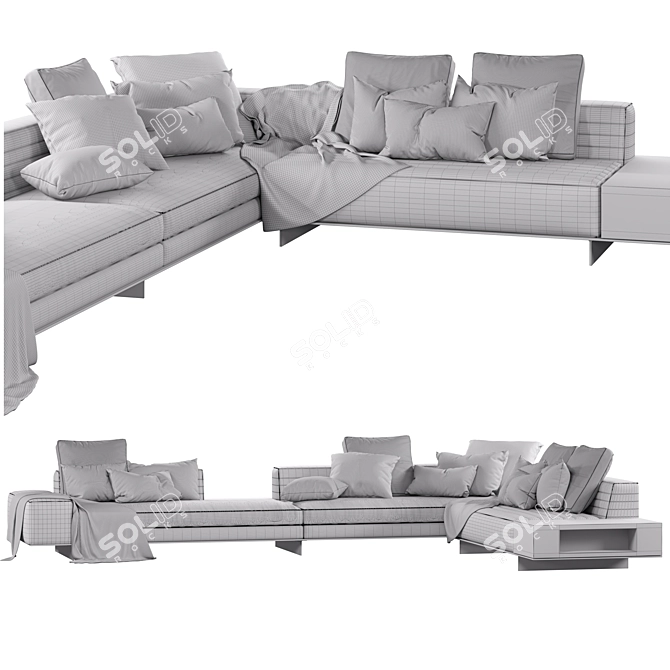 Modern Minotti Roger Sofa Render 3D model image 3