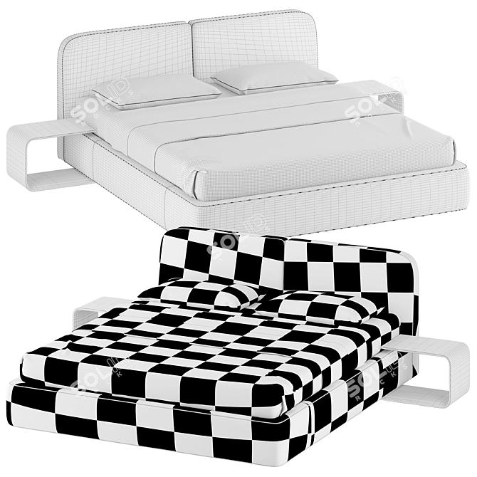 Luxury Aston Martin V298 Bed 3D model image 2