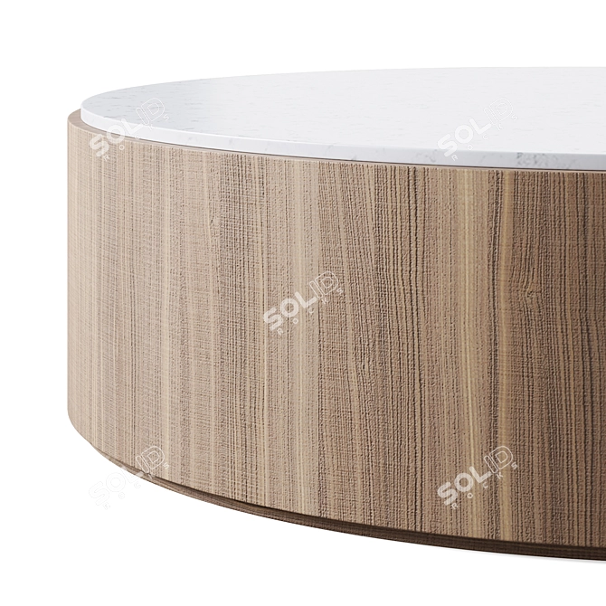 Pine Coffee Table, 56" Diameter 3D model image 3