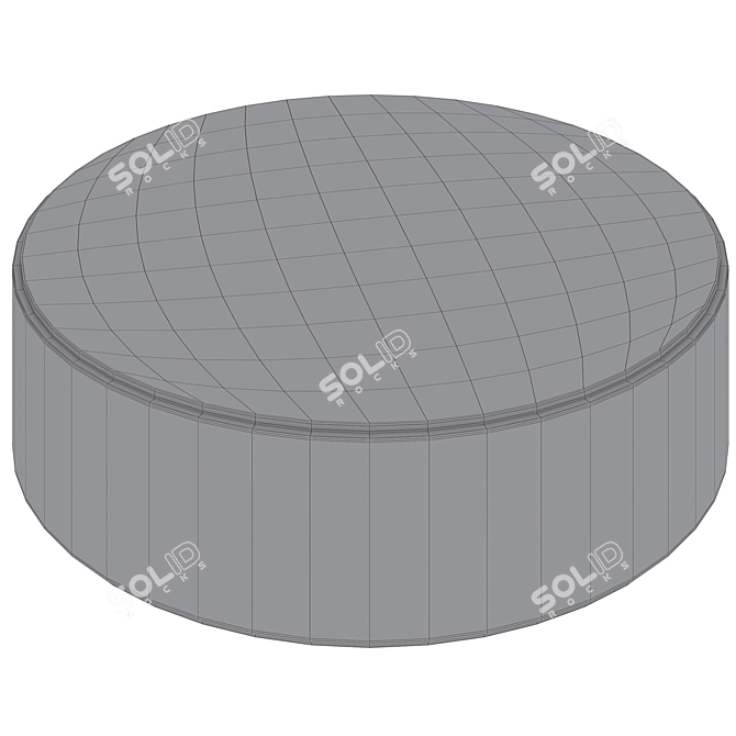 Pine Coffee Table, 56" Diameter 3D model image 4