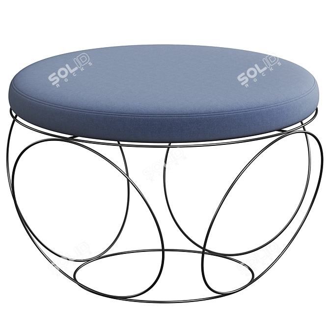 Modern Sfera Puff Seat 3D model image 2