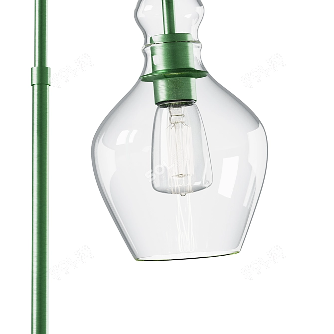 Flynn Glass USB Table Lamp 3D model image 2