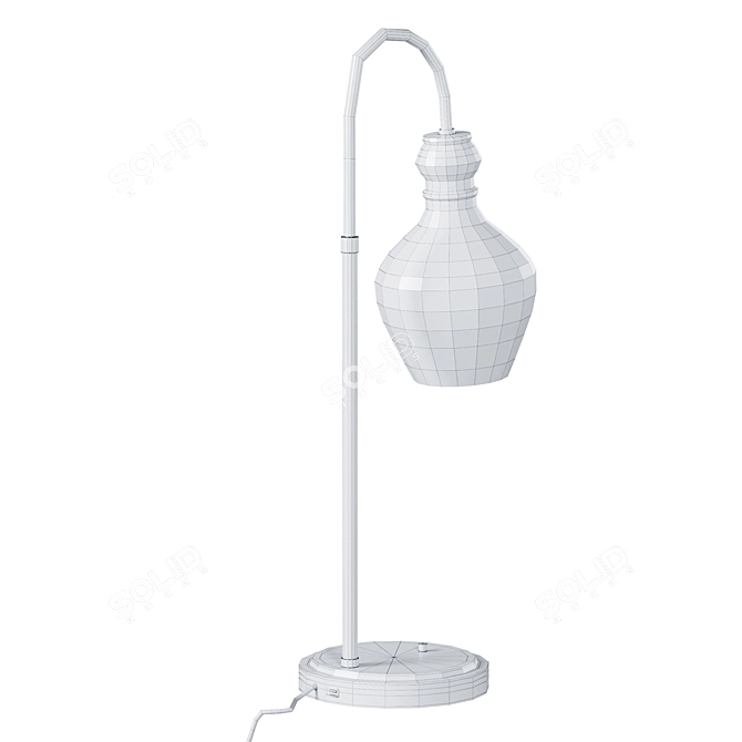 Flynn Glass USB Table Lamp 3D model image 5