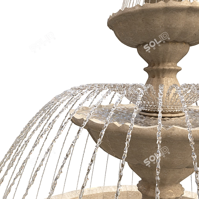 Versatile Detachable 3D Fountain Kit 3D model image 4