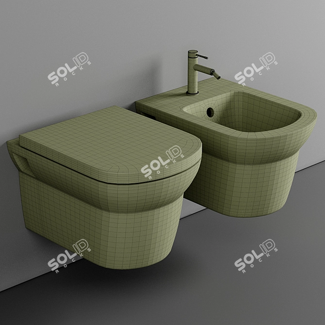 Nuie Clara Wall Hung Toilet 3D model image 3