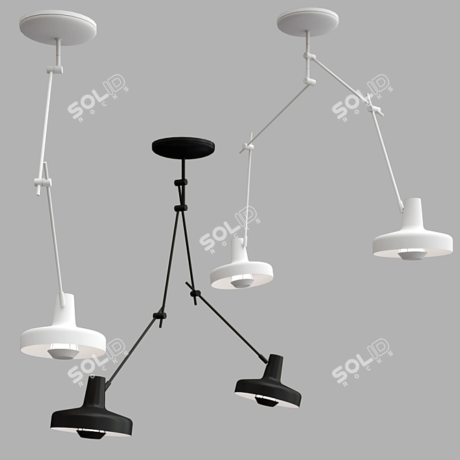 Adjustable ARIGATO Ceiling Lamp Collection 3D model image 3