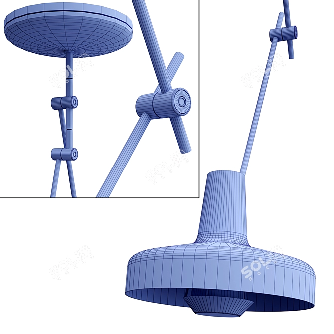 Adjustable ARIGATO Ceiling Lamp Collection 3D model image 4