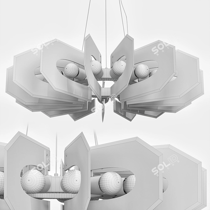 Elegant Baccara Design Lamps 3D model image 4