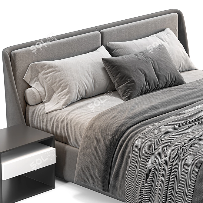 Elegant Modern Bend Sofa 3D model image 3