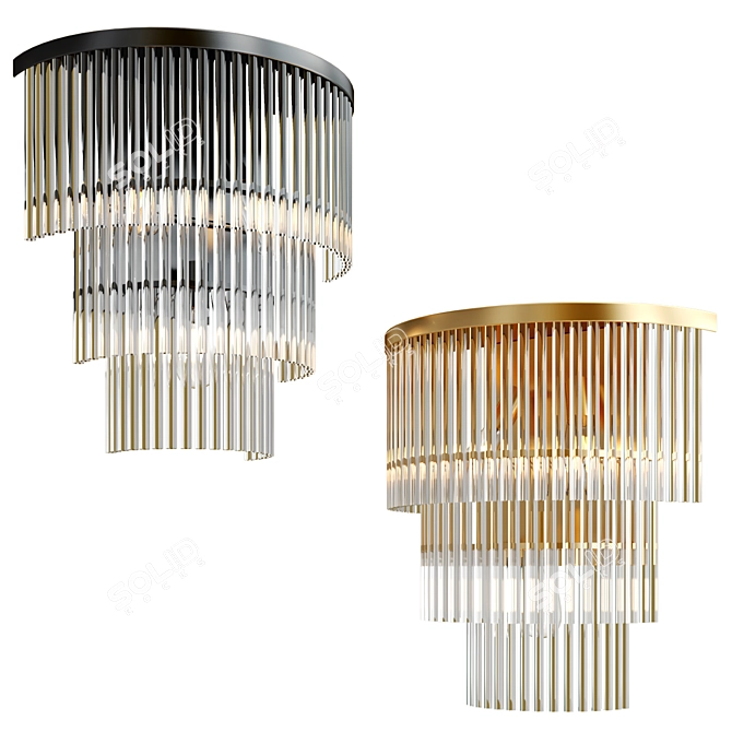 EAST Triple Bulb Wall Lamp 3D model image 1