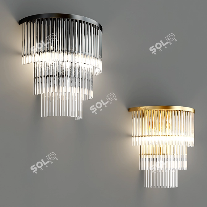 EAST Triple Bulb Wall Lamp 3D model image 2