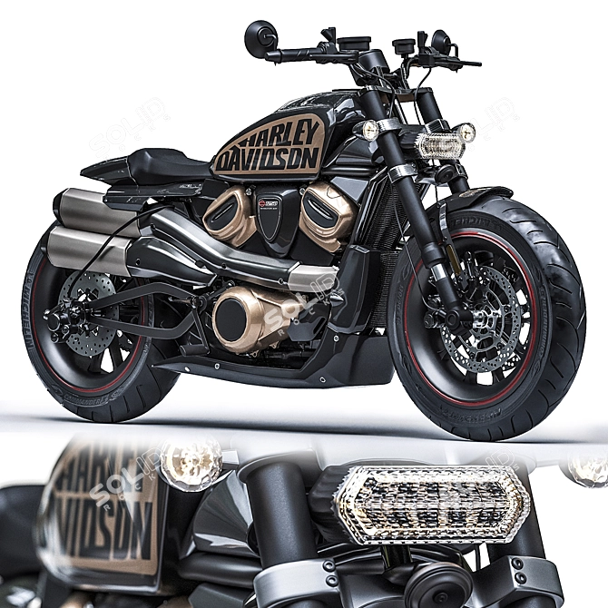 2021 Harley Sportster S Motorcycle 3D model image 1