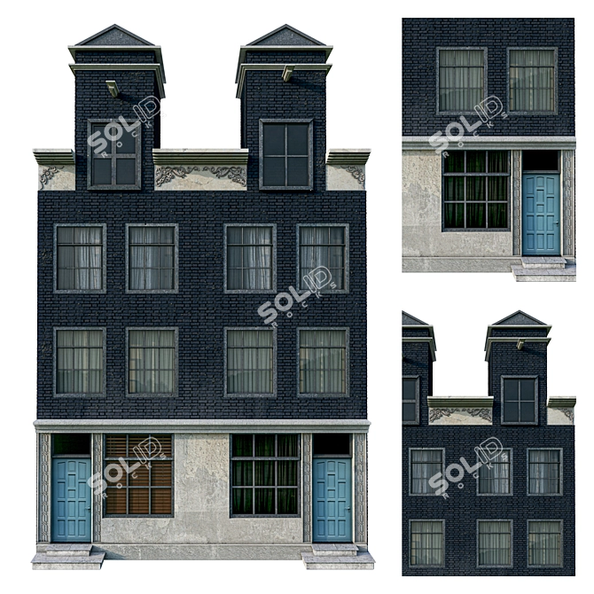 Spacious 3D House Model 3D model image 4