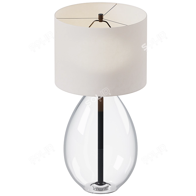 Eco Chic Glass Lamp 3D model image 2