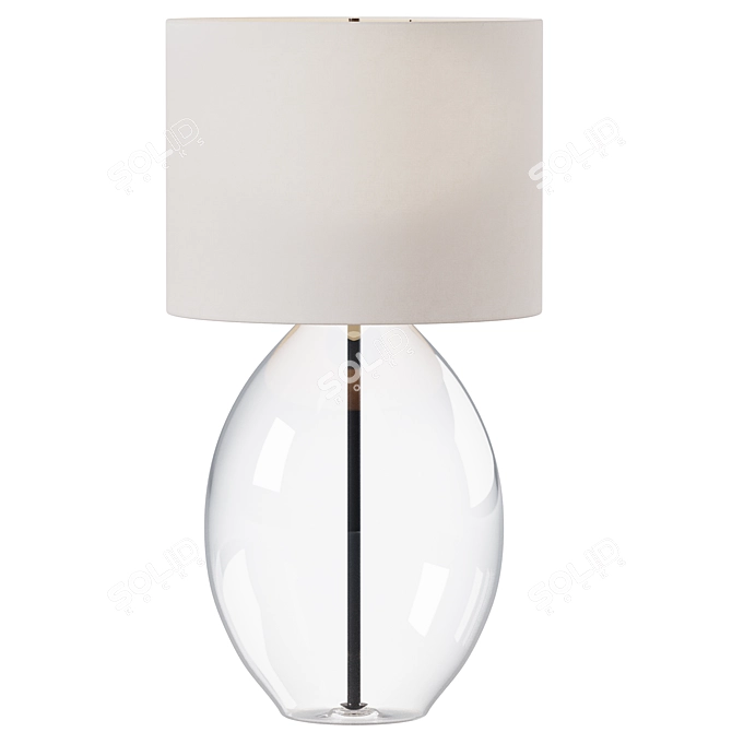 Eco Chic Glass Lamp 3D model image 3