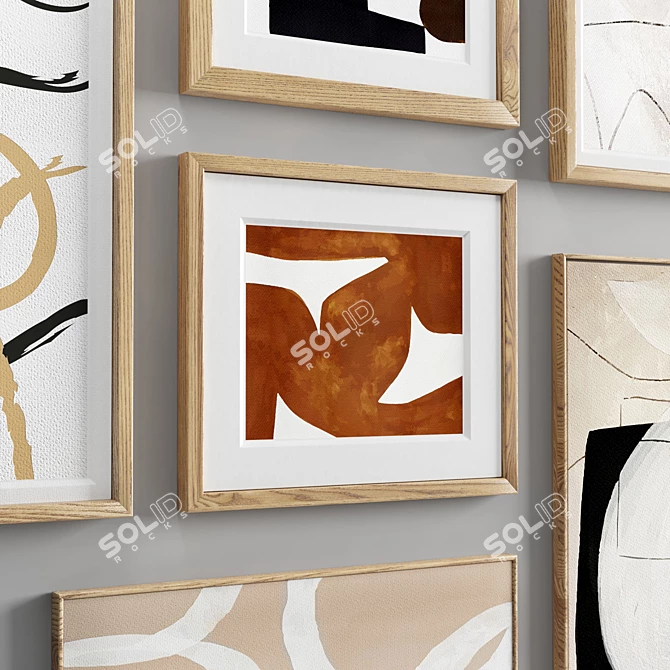 Diverse Material Photo Frame Set 3D model image 3