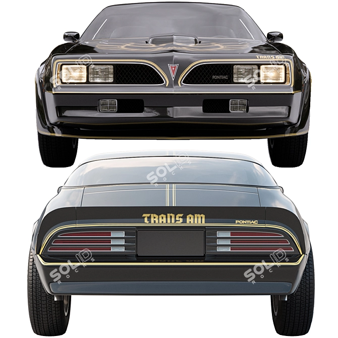 1977 Pontiac Firebird Trans Am 3D model image 2