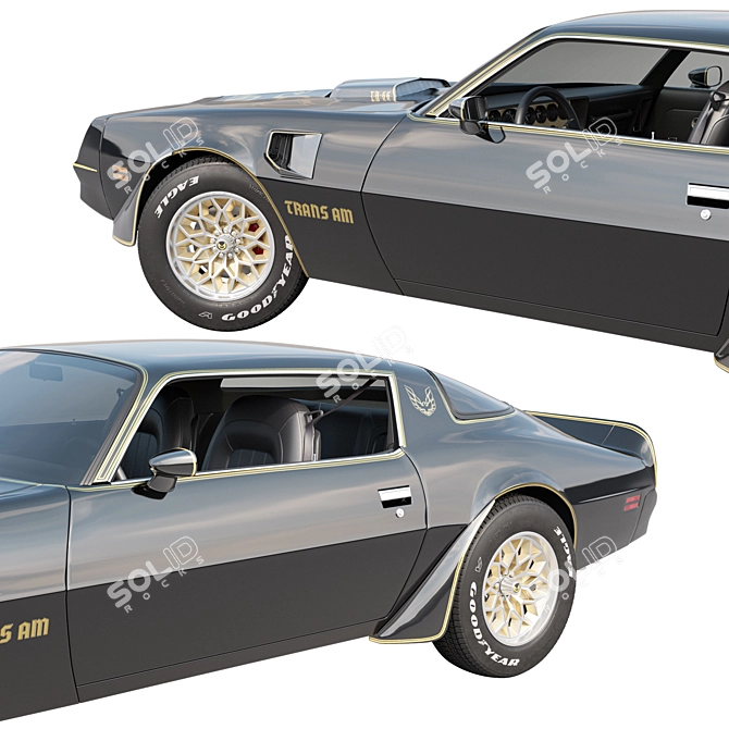 1977 Pontiac Firebird Trans Am 3D model image 3