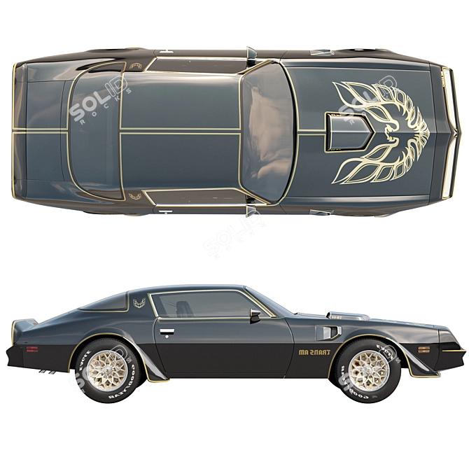 1977 Pontiac Firebird Trans Am 3D model image 4