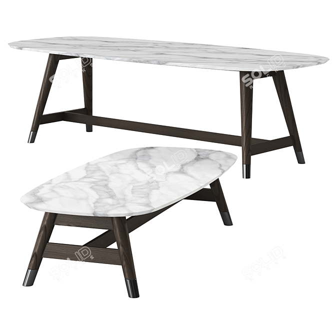 Flexform Desco Citterio Table 2022 3D model image 1