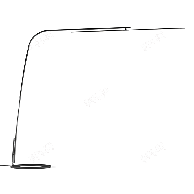 Sleek Modern Stealth Floor Lamp 3D model image 5