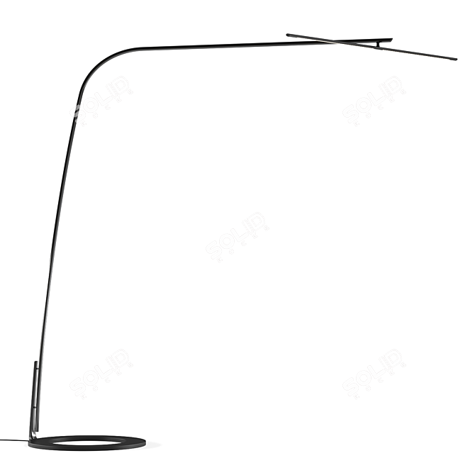 Sleek Modern Stealth Floor Lamp 3D model image 1