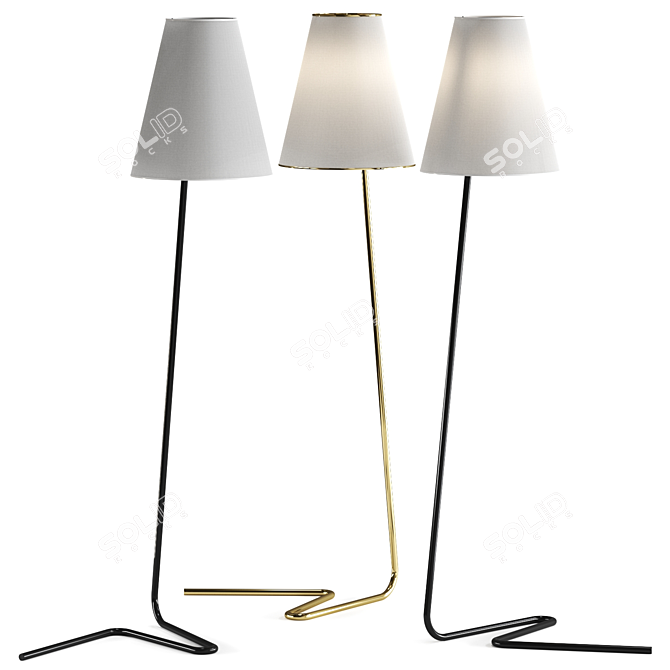 Jaxon Floor Lamp by Thomas O'Brien 3D model image 1