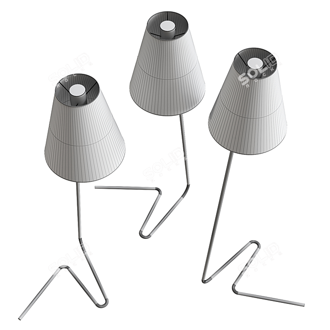 Jaxon Floor Lamp by Thomas O'Brien 3D model image 3