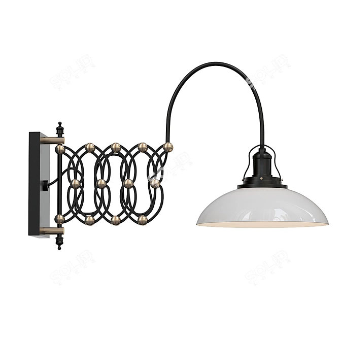 Adjustable Pharmacy Wall Lamp 3D model image 1