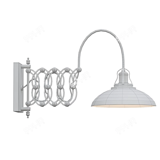 Adjustable Pharmacy Wall Lamp 3D model image 2