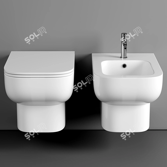 RAK Series 600 Rimless Wall-Hung Pan 3D model image 2