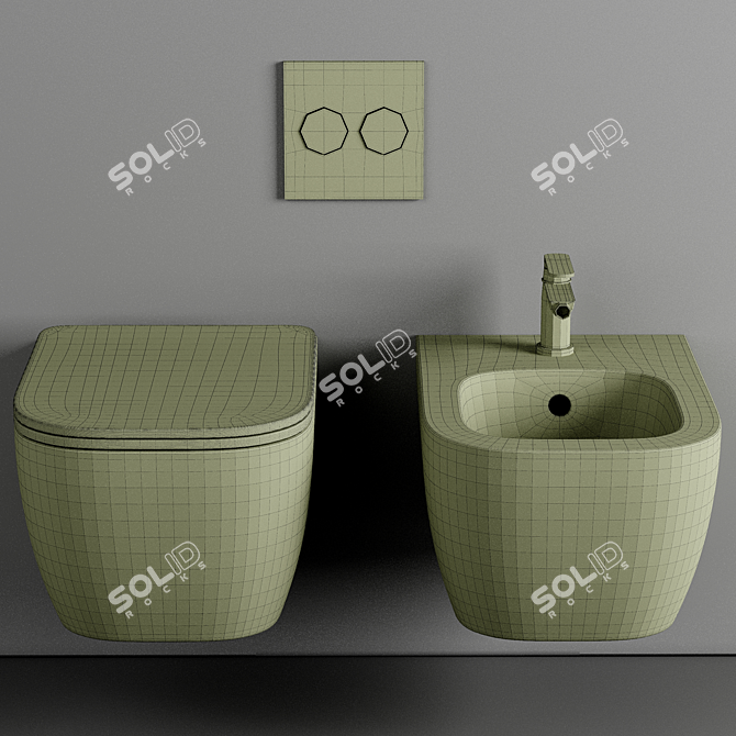 BagnoDesign Attache Wall Hung Toilet 3D model image 3