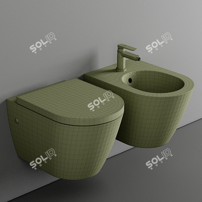 RAK Resort Wall Hung Pan 3D model image 3