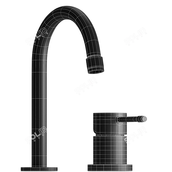 Color-Changing Faucet & Basin Set 3D model image 2